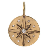 Compass Round Charm