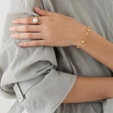 18K Yellow Gold Africa Bead Bracelet