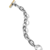 DY Madison® Toggle Chain Bracelet in Sterling Silver with 18K Yellow Gold, 11mm
