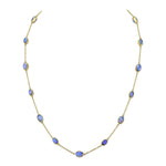 Ethiopian Opal Double-Sided Station Chain Necklace in 18K Yellow Gold