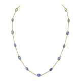 Ethiopian Opal Double-Sided Station Chain Necklace in 18K Yellow Gold