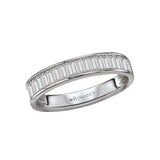 14K White Gold Baguette Diamond Wedding Band