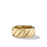 Sculpted Cable Band Ring in 18K Yellow Gold, 9mm