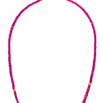 Pink Sapphire Beaded Necklace with Pearls