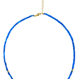 Blue Sapphire Beaded Necklace with Pearls