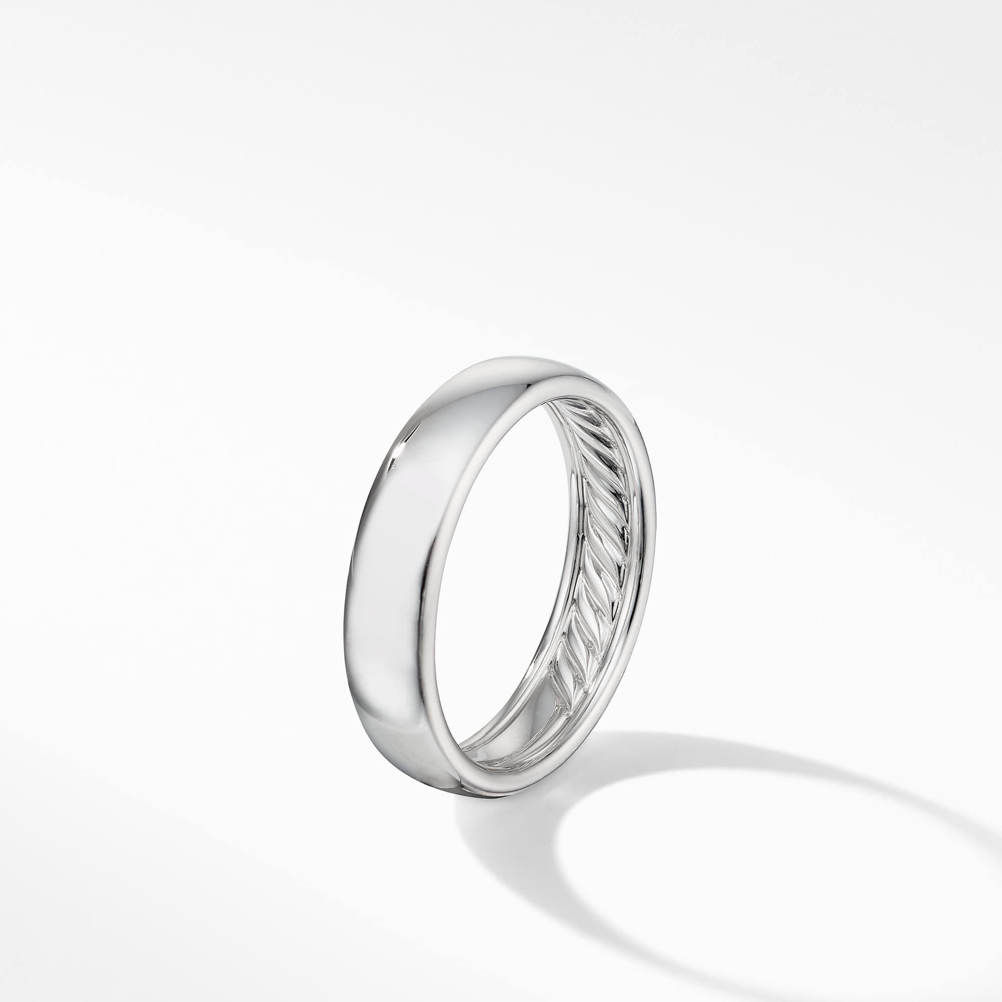 DY Classic Band Ring in 18K White Gold, 6mm