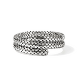 Dot Silver Double Coil Bracelet