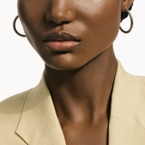 Dot Silver Hoop Earrings