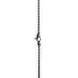 Icon 50 Silver with Black Rhodium Cross Pendant Necklace