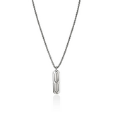 Icon 50 Silver Tag Pendant Necklace