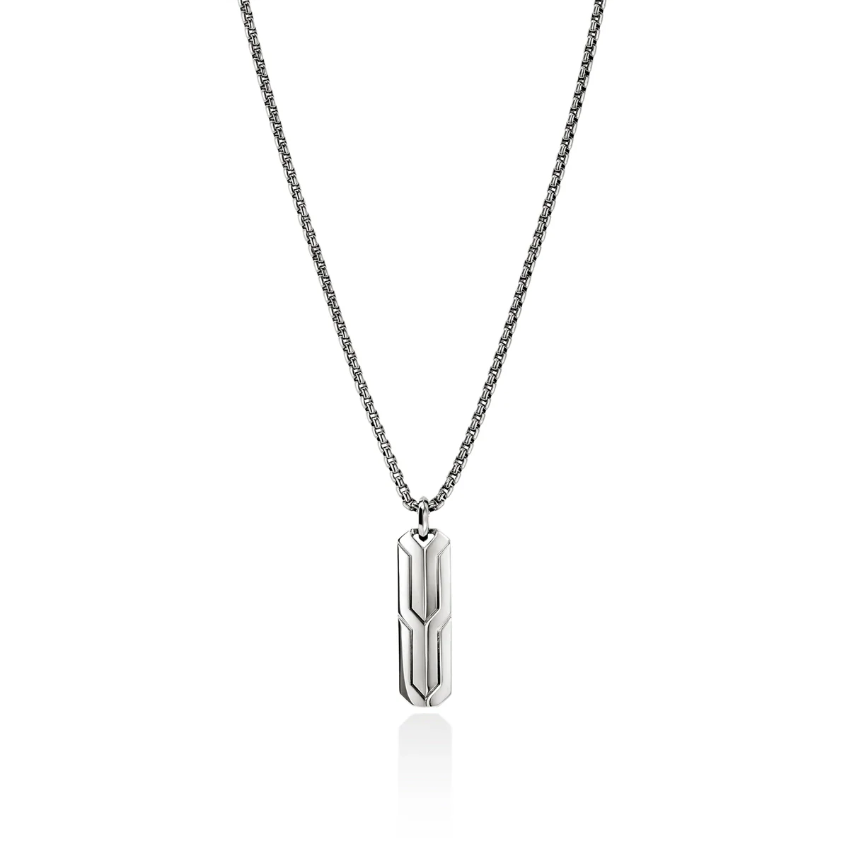 Icon 50 Silver Tag Pendant Necklace