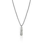Icon 50 Silver Tag Pendant Necklace