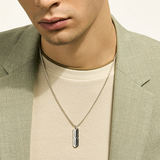Icon 50 Silver Tag Pendant Necklace