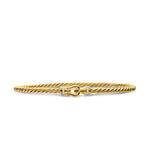 Micro Cablespira® Flex Buckle Bracelet in 18K Yellow Gold with Diamonds, 2.6mm