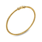 Micro Cablespira® Flex Buckle Bracelet in 18K Yellow Gold with Diamonds, 2.6mm