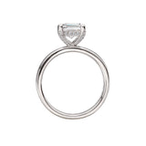 14K White Gold Bold Band Semi-Mount Diamond Engagement Ring