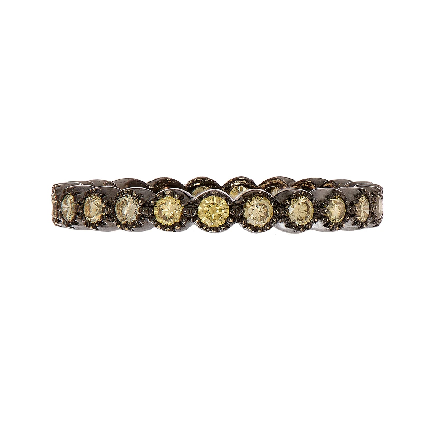 Bezel Green Diamond Band