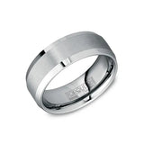 CrownRing Men’s Black Ceramic Wedding Band