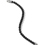 Spiritual Beads Bracelet in Sterling Silver with Black Onyx, 6mm