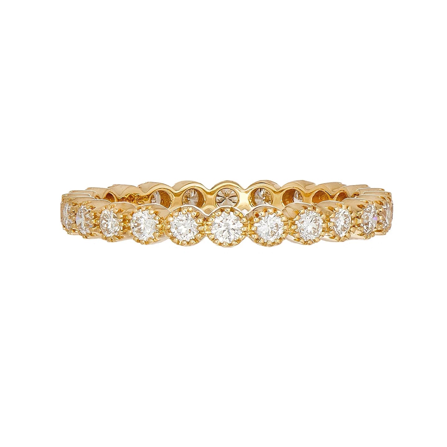 Bezel White Diamond Band