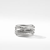 Crossover Ring in Sterling Silver, 14.7mm