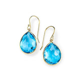 Medium Swiss Blue Topaz Teardrop Earring