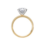 14K Yellow Gold Split Shank Semi-Mount Diamond Engagement Ring