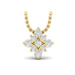 Estrella Floating Diamond Star Pendant Necklace in 18K Yellow Gold
