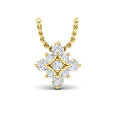 Estrella Floating Diamond Star Pendant Necklace in 18K Yellow Gold