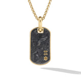 Forged Carbon Tag in 18K Yellow Gold, 34.5mm