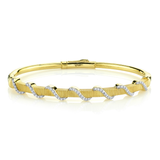 Gold Bangle with Diamonds