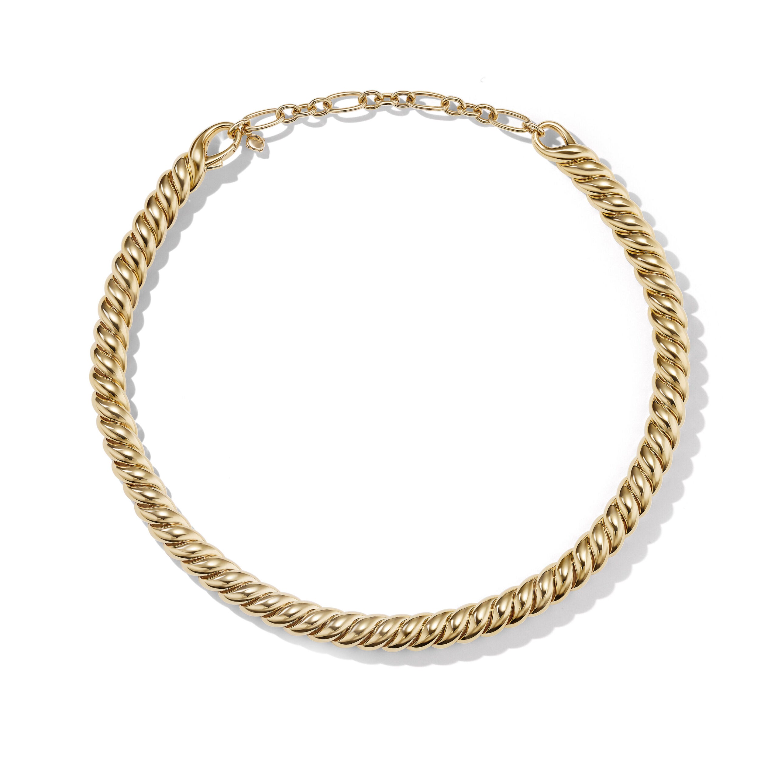 Sculpted Cable Necklace in 18K Yellow Gold, 8.5mm