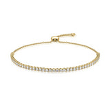 18K Yellow Gold Diamond Bolo Bracelet