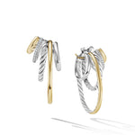 DY Mercer Multi Hoop Earrings in Sterling Silver with 18K Yellow Gold and Diamonds, 37.5mm