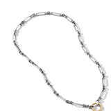 Lexington Chain Necklace in Sterling Silver with 18K Yellow Gold, 4.5mm