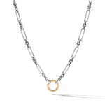 Lexington Chain Necklace in Sterling Silver with 18K Yellow Gold, 4.5mm