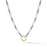Lexington Chain Necklace in Sterling Silver with 18K Yellow Gold, 4.5mm