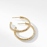 Cablespira® Hoop Earrings in 18K Yellow Gold, 1in
