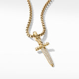 Petrvs® Dagger Amulet in 18K Yellow Gold with Diamonds, 31.5mm