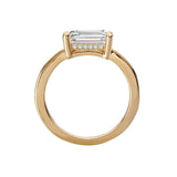 14K Yellow Gold Hidden Basket Semi-Mount Diamond Engagement Ring