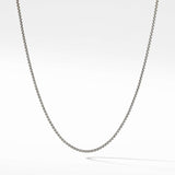 Box Chain Necklace in Sterling Silver with 14K Yellow Gold Accent, 1.7mm