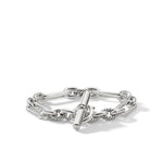 Lexington Chain Bracelet in Sterling Silver with Diamonds, 9.8mm