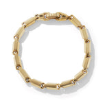 Faceted Link Bracelet in 18K Yellow Gold, 6mm