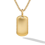Sculpted Cable Tag in 18K Yellow Gold, 27mm