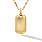 Sculpted Cable Tag in 18K Yellow Gold, 27mm