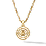 Evil Eye Mobile Amulet in 18K Yellow Gold with Pavé Emeralds and Diamonds