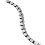 Sculpted Cable Woven Tile Bracelet with Sterling Silver and Black Nylon, 8.5mm