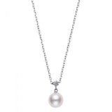 Akoya Cultured Pearl and Diamond Pendant