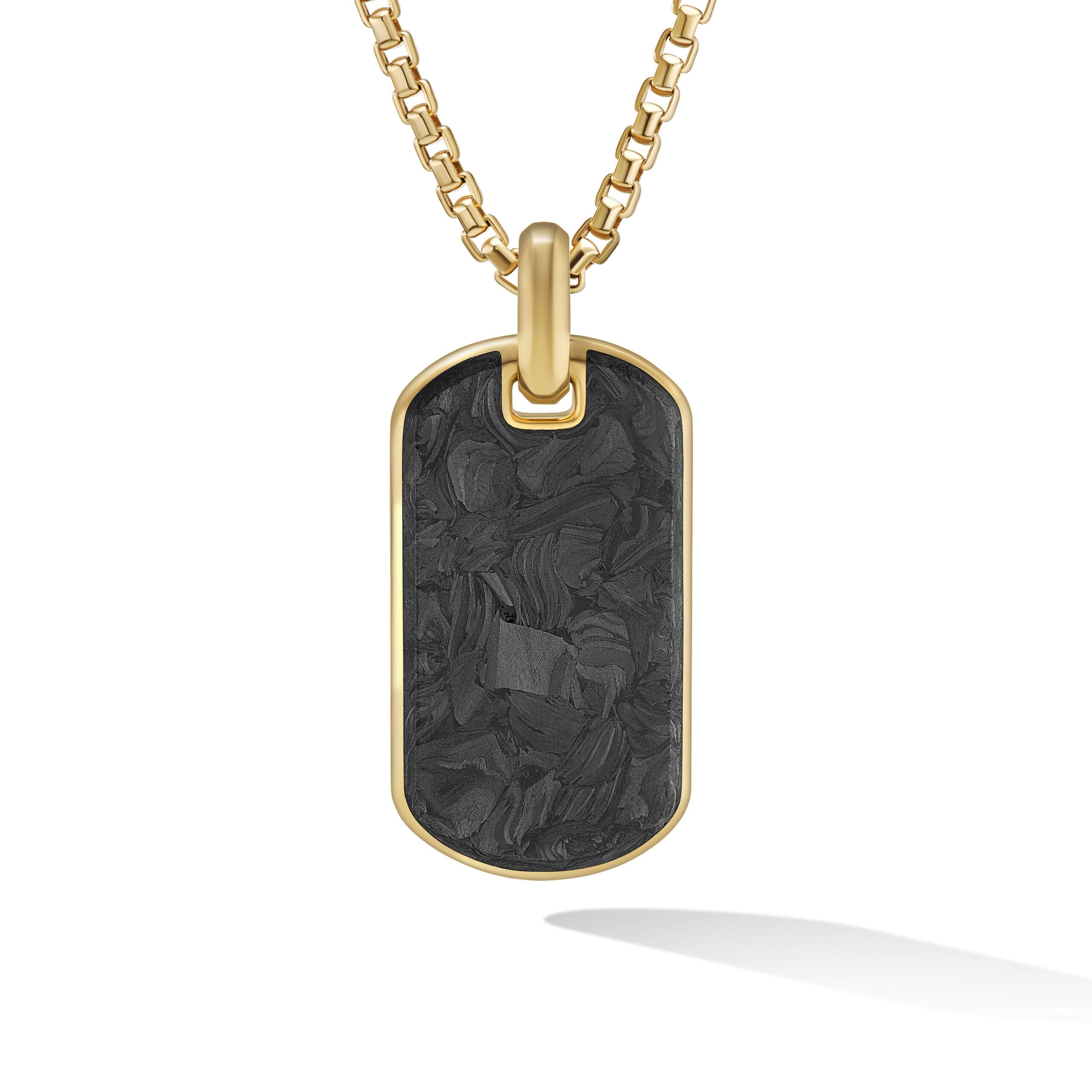 Forged Carbon Tag in 18K Yellow Gold, 42mm