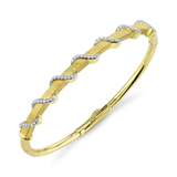 Gold Bangle with Diamonds
